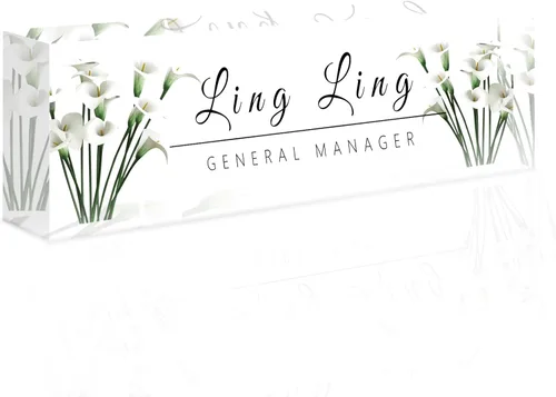 Miniatura 22 de Placa de nombre de escritorio personalizada, placa de identificación acrílica, placas de identificación grabadas personalizadas con logotipo/foto