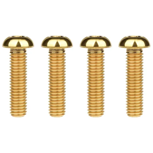 Miniatura 32 de Tornillos de cabeza de botón de titanio M8 15 20 25 30 1.378 in, paquete de 4 (M8x15mm, negro)