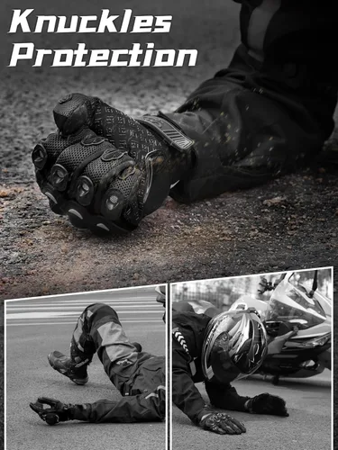 Miniatura 5 de COFIT - Guantes de motocicleta con malla transpirable, guantes de moto con protección táctil para hombres y mujeres, para BMX ATV MTB, carreras