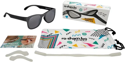 Miniatura 2 de ROSHAMBO - Lentes de sol irrompibles para niños y niñas de 2 a 4 años con correa sin bisfenol A, lentes polarizados, ensamblados en Estados Unidos