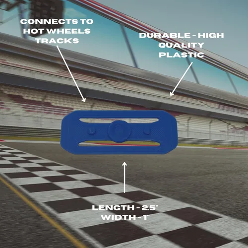 Miniatura 4 de Conectores de pista de carreras compatibles con pistas Hot Wheels Paquete de 10 repuestos de conectores de pista de carreras Fabricado