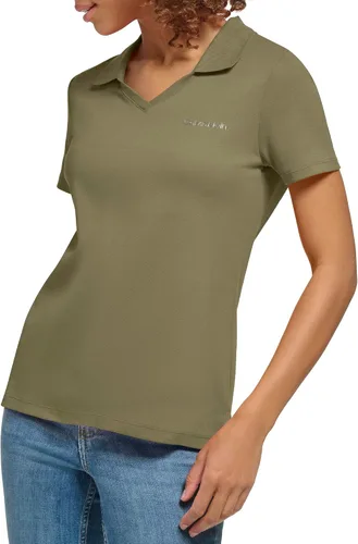 Miniatura 2 de Calvin Klein Cuello inferior para mujer, manga corta de algodón acanalado 1x1