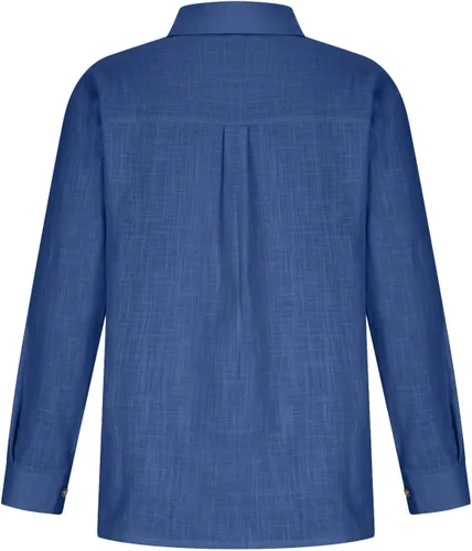Miniatura 11 de SMIDOW Camisa de algodón y lino con botones para mujer