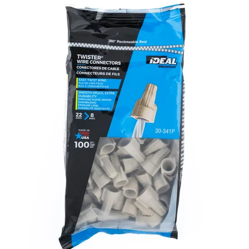 Miniatura 8 de Conector de cables eléctrico IDEAL 30-341P Twister, Modelo 341 Tostado, (100/Bolsa)
