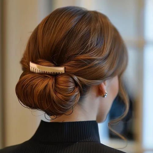 Miniatura 5 de Juego de 4 peines para el cabello estilo francés, 4 piezas, clips laterales decorativos para mujer, accesorios para el cabello de sujeción fuerte