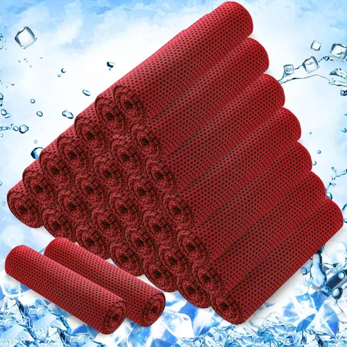 Miniatura 10 de Hosuly Paquete de 30 Toallas Refrescantes, 40"x12" Hielo Transpirables Suaves Frías Paño de Sudor Microfibra Paños de Entrenamiento para Gimnasio