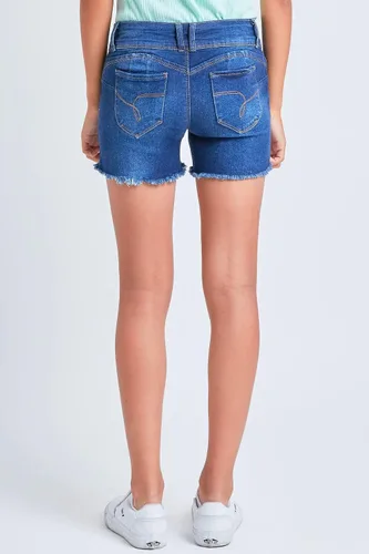 Miniatura 4 de YMI Pantalones cortos deshilachados con doble botón Wannabettafit para niñas