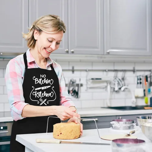 Miniatura 3 de Delantales divertidos para mujeres, bonitos delantales de cocina para cocinar, hornear, regalos de delantales de cumpleaños, Navidad para mamá