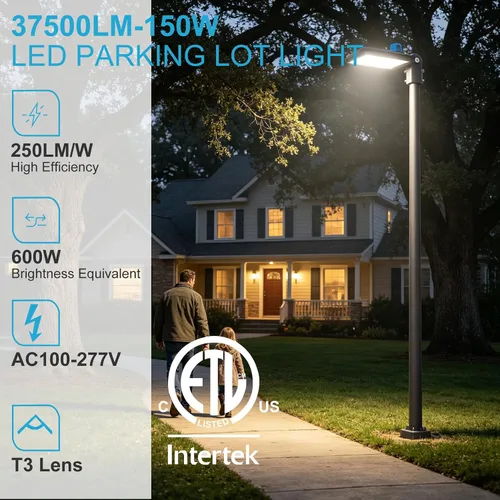 Miniatura 2 de Luces LED de estacionamiento de 150 W (168 x 1 W) 37500LM (250 lm/W) Luces LED de estacionamiento para exteriores con fotocélula inteligente ETL