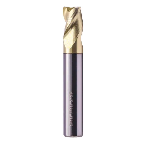 BestParts Fresa de carburo sólido de alto rendimiento para aluminio, revestimiento ZRN, hélice de 37 grados, 3 flautas, diámetro de corte de 5/16
