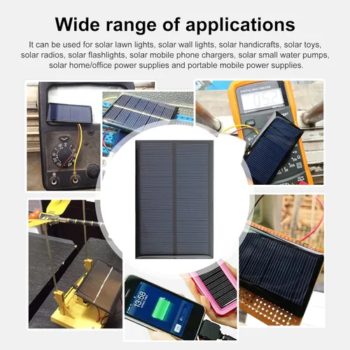 Miniatura 5 de Paneles Solares Micro con Cable, Kit de 5 Piezas de Células Solares Fotovoltaicas de 5V 200mA 110mmx60mm / 4.33'x 2.36
