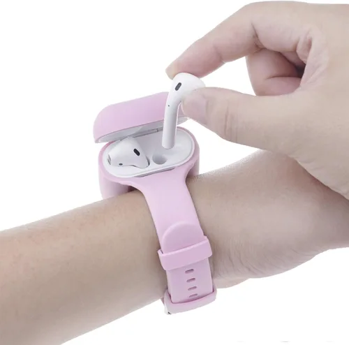 Miniatura 10 de Accesorios de correa de muñeca para AirPods/AirPods 2, funda deportiva de silicona protectora completa compatible con Apple Airpods 1ª y 2ª funda