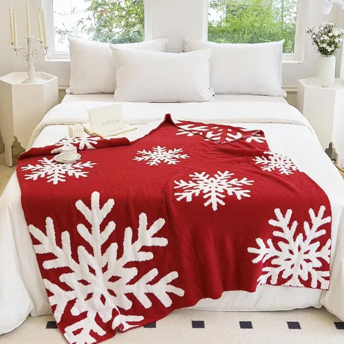 Miniatura 2 de NIDITW - Manta ultrasuave y acogedora de Navidad, cobija de microfibra tejida, muy ligera y esponjosa, de forro polar, para sofá, sofá cama, 50 x 60