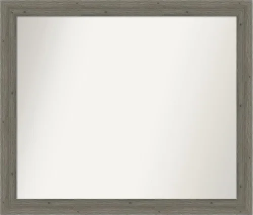 Miniatura 382 de Amanti Art Espejo de pared personalizado no biselado (24.5 x 24.5 pulgadas), marco gris marrón alta, varios tamaños personalizados, espejo de baño