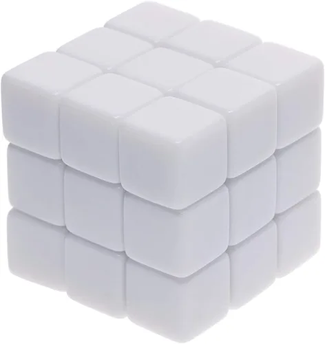 Miniatura 4 de Shapenty Cubos de dados de acrílico blanco de 0.63 pulgadas para juegos de mesa, calcomanías de bricolaje, recuerdo de fiesta, rompecabezas