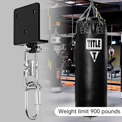 Miniatura 5 de VivaZen Colgador de bolsa pesada para bolsa pesada, montaje en haz de bolsa de boxeo con rotación de 360°, soporte de techo para saco de boxeo
