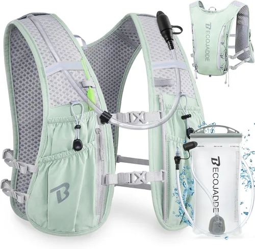 Miniatura 32 de BECOJADDE Chaleco de Hidratación Mochila para Correr para Hombres Mujeres, Mochila de Hidratación Ligera de 5L para Correr, Chaleco de Hidratación