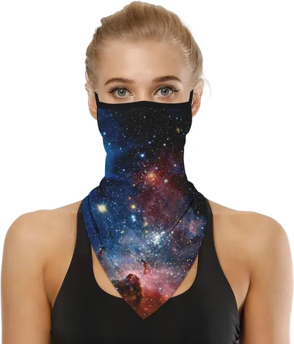 Miniatura 18 de YAYOUREL Polaina para el cuello, bandanas para hombres y mujeres, cubierta de bufanda para la cara con rayos UV, con agujero para las orejas