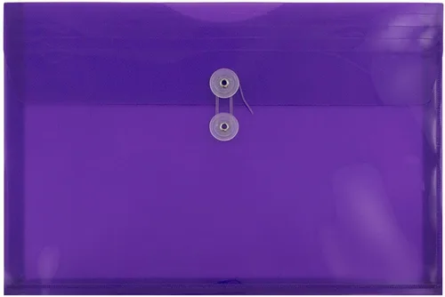 Miniatura 34 de Fundas de plástico con cierre de botón y cordel para guardar documentos (12 fundas de tamaño carta), de JAM Paper, Amarillo