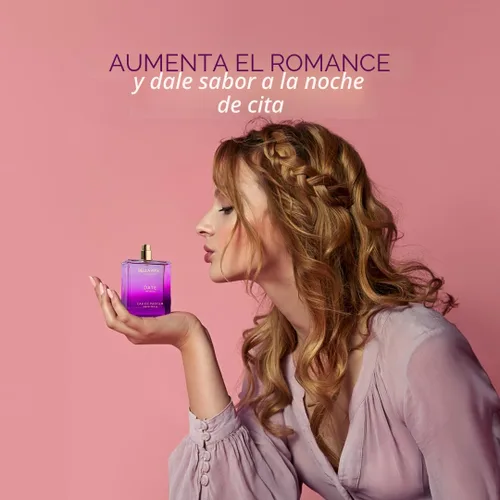 Miniatura 6 de Bellavita Luxury DATE Eau de Parfum 3.4 onzas líquidas Perfume para mujer Notas florales, pimienta rosa, jazmín y musgo Fragancia de larga