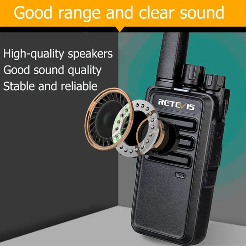 Miniatura 2 de Retevis Walkie Talkies RT68 para adultos, radios de 2 vías de largo alcance, manos libres, batería de 1200 mAh, walkie talkie portátil recargable