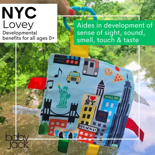 Miniatura 3 de Baby Jack & Co - Juguetes para bebés de 8 x 8 pulgadas, diseño de Nueva York, suave y seguro, aprende ciudades y formas de Estados Unidos, juguete