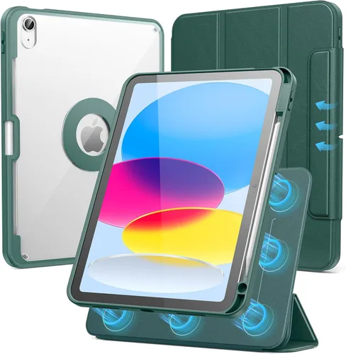 Miniatura 13 de SPARIN Funda para iPad mini 7 A17 Pro 2024/iPad Mini 6 2021 de 8.3 pulgadas, cubierta magnética desmontable, soporte vertical/horizontal con soporte