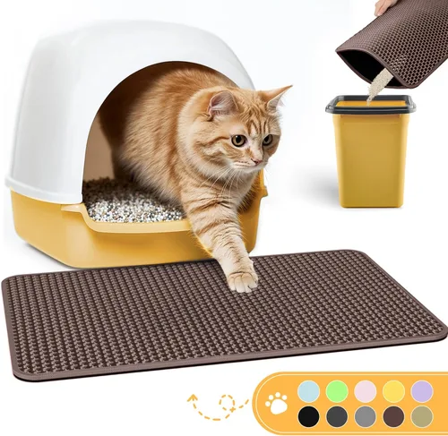 Miniatura 8 de Tapete sanitario para gatos, tapete pequeño que atrapa la orina, fácil de limpiar, caja sanitaria impermeable, a prueba de orina y antideslizante