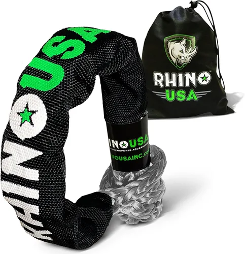 Rhino USA Cuerda de grillete suave sintética (paquete de 1) – 1/2 pulgada x 22 pulgadas (44,050 libras de resistencia mínima a la rotura) Kit de