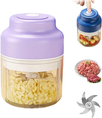 Miniatura 11 de 2026 Mejora Eléctrica Mini Picador de Ajos, Procesador de Alimentos Portátil con Carga USB y Picador de Vegetales, Molinillo de Verduras para Ajos