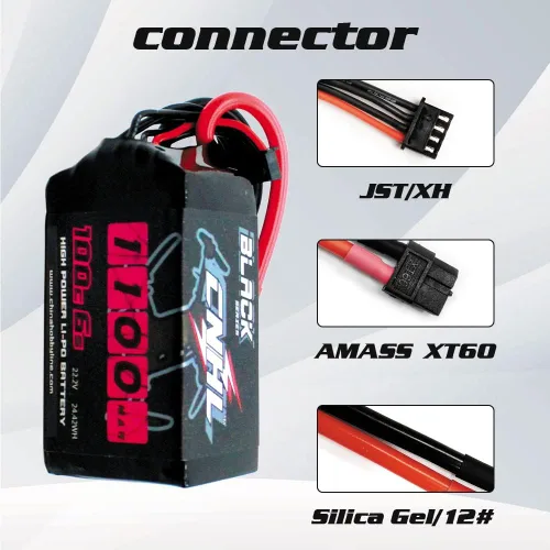 Miniatura 3 de CNHL 6S Lipo Batería 1100mAh 100C 22.2V Lipo Batería con XT60 Plug para FPV RC Racing Drone Quadcopter Avión Helicóptero (2 PCS)
