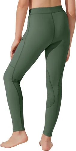 Miniatura 2 de Willit Pantalones de equitación para niñas, pantalones ecuestres para niños, parches de rodilla, mallas escolares con bolsillos con cremallera