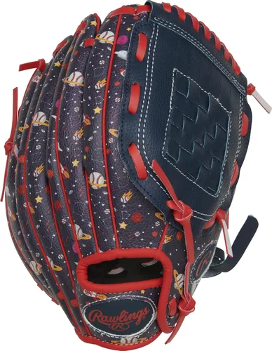 Miniatura 4 de Rawlings Serie Players T-Ball y guante de béisbol para jóvenes Tamaños 9 a 11.5 pulgadas Múltiples estilos Espacio - Azul marino