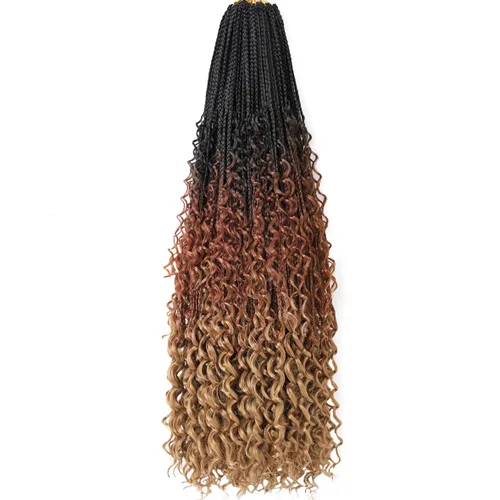 Miniatura 11 de Beverlee Goddess Box - Trenzas de ganchillo de 8 pulgadas, 8 paquetes de trenzas de ganchillo bohemias, extremos rizados, pelo sintético rizado