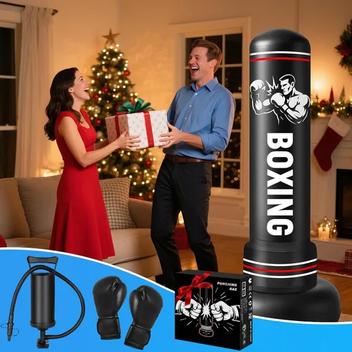 Miniatura 8 de Punching Bag for Adults with Stand, 74.8'' Free Standing Heavy Boxing Bag with Gloves and Pump for Men Women Teen Boys Girls Kickboxing Beginners