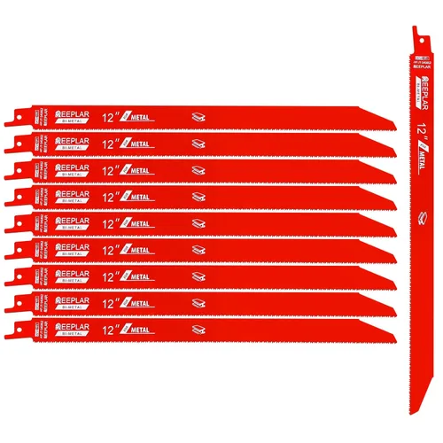 Miniatura 12 de Paquete de 25 hojas de sierra de 6 pulgadas 14/18 TPI de sierra alternante bimetálica para desmontaje automático de metal, hojas de sierra de 6