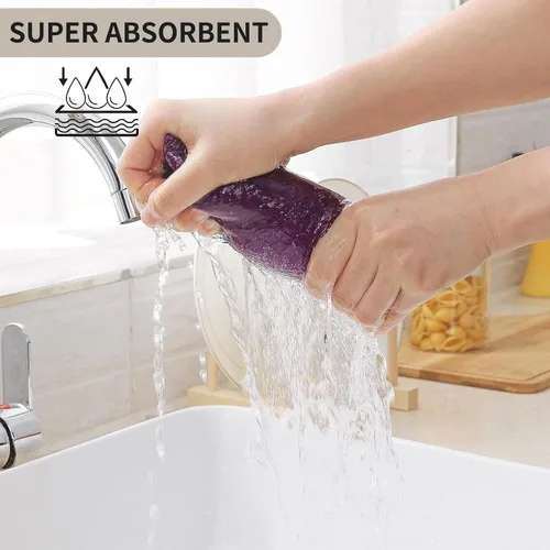 Miniatura 65 de Kitinjoy - Paños de cocina de 100 % algodón, tela de tejido gofrado, paño de limpieza ultrasuave, absorbente y de secado rápido. Beige