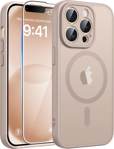 Miniatura 38 de FNTCASE Funda para iPhone 13 Pro: Fundas magnéticas translúcidas mate delgadas con protector de pantalla de vidrio templado