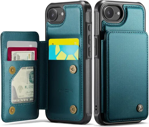 Miniatura 13 de Vinich Funda tipo cartera para iPhone 11 con tarjetero, bloqueo RFID, ranuras de crédito, función atril, a prueba de golpes, para iPhone 11 de 6.1