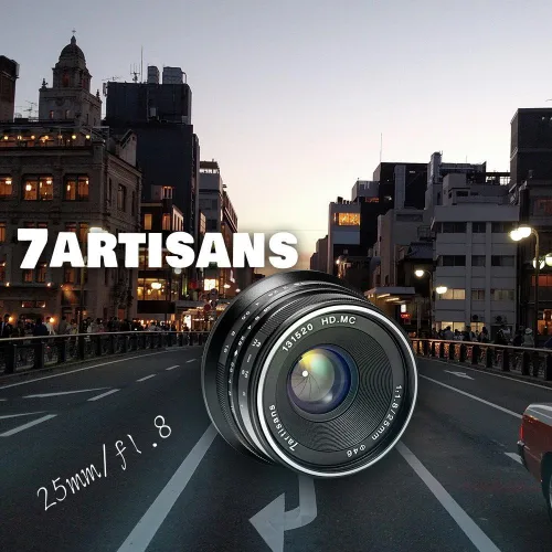 Miniatura 2 de 7artisans 25mm F1.8 APS-C Lente fija manual para cámaras Fuji X-A1 X-A10 X-A2, X-A3 X-at X-M1 XM2 X-T1 X-T10 X-T2 X-T20 X-Pro1 X-Pro2 X-E1 X-E2