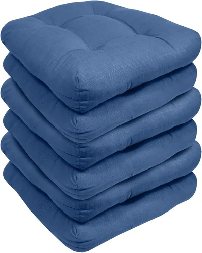 Miniatura 59 de Sweet Home Collection - Cojines para silla de patio al aire libre, cojines prémium con relleno grueso y cómodo de fibra, con tul, 19 x 19 pulgadas