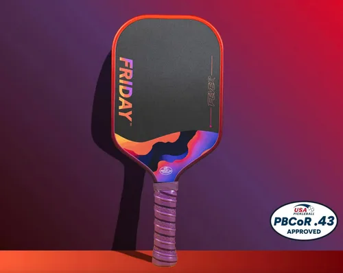 Miniatura 2 de Pala de pádel Friday Fever, fibra de carbono T700 en capa triple sin tratar, construcción de 3ª generación, espuma de doble filo, certificada USAP
