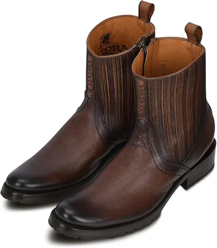 Miniatura 7 de Cuadra Botas urbanas para hombre en piel bovina con cremallera marrón