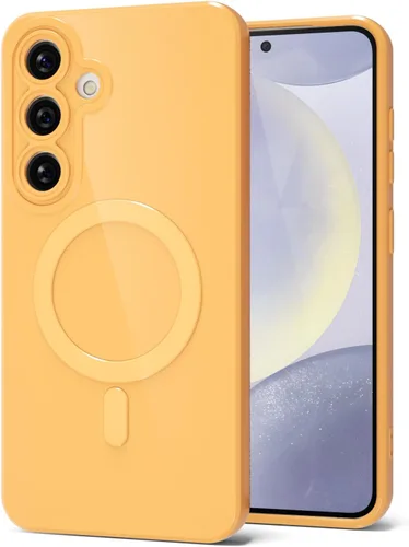 Miniatura 74 de Svanove para Samsung Galaxy S22 Funda de teléfono de silicona magnética, compatible con Magsafe, linda para mujeres, brillante color brillante, gel