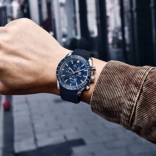 Miniatura 7 de BENAYR - Relojes de pulsera para hombre, cronógrafo, analógico, de cuarzo, impermeables, con correa de goma, relojes de pulsera de negocios