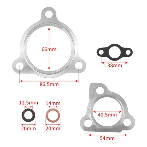 Miniatura 9 de Junta de acero inoxidable para turbocompresor Au.di A4 / V.W Passat 1.8T K03 K04 53049880015 53039880005 53039880029