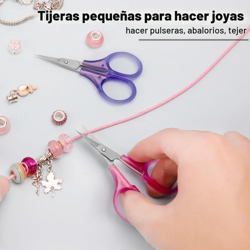 Miniatura 5 de SCAIKTIG Tijeras pequeñas para manualidades, tijeras de viaje pequeñas de 3 pulgadas que cumplen con la Tsa con tapa, tijeras afiladas para todo