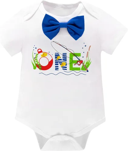 Miniatura 2 de Traje de primer cumpleaños para bebés y niños con corbatín + pantalones cortos + tirantes + sombrero para sesión de fotos