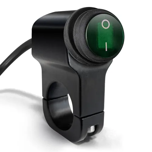 Miniatura 12 de Interruptor de manillar de motocicleta, interruptor de luz para manillar de motocicleta, interruptor de luz de manillar de 12 V, aleación