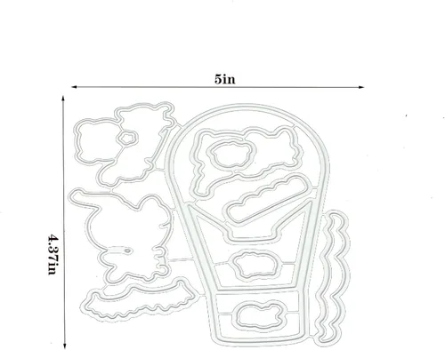 Miniatura 2 de Juego de sellos y troqueles transparentes de silicona para hacer tarjetas, plantillas cortadas para manualidades, álbumes de recortes, álbum